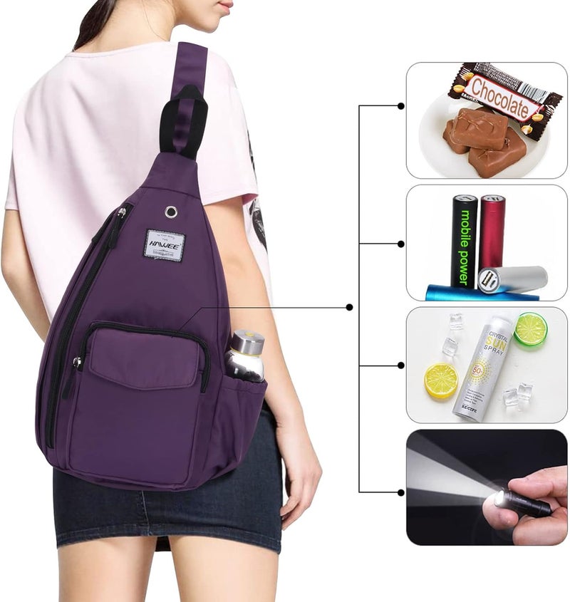 HAWEE Backpack Sling for Women Anti-Water Crossbody Bag Inclined Adjustable Pack | Casual, Adjustable Strap, Water Repellent, for Travel/Sport - Image 3